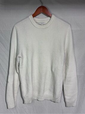 Reiss Men's Off-White Crewneck Knit Sweater
